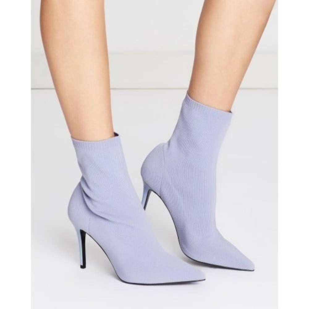 lavender sock ankle boots, US Size 6